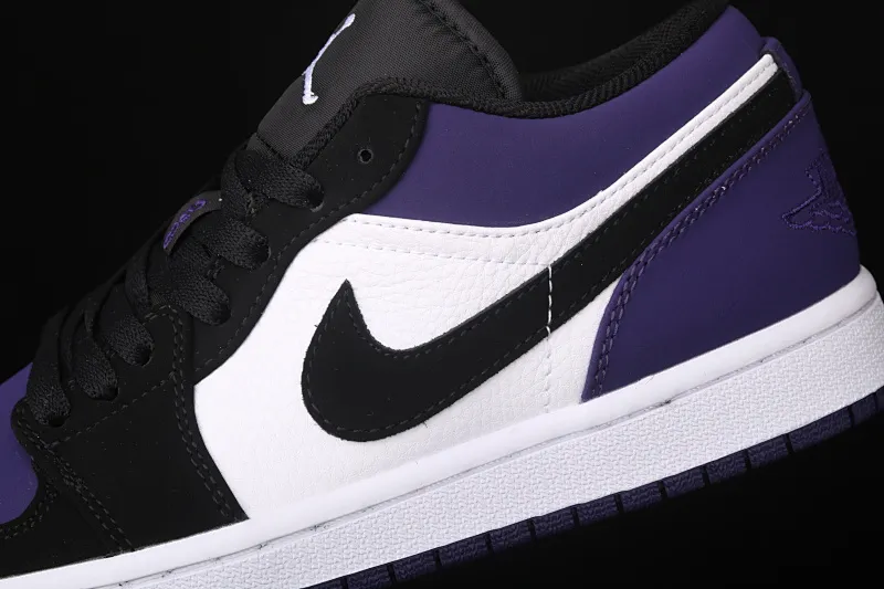 All categories Air Jordan Jordan series basketball shoes Air Jordan 1 Low New version Air Jordan 1 Low Court Purple AJ1 Joe 1 low top suede black purple toe 553558-125